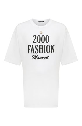 Мужская хлопковая футболка DOLCE & GABBANA белого цвета по цене 59950 руб., арт. G8NC5Z/G7B9Z/MTM | Фото 1 Мужская хлопковая футболка DOLCE & GABBANA белого цвета, арт. G8NC5Z/G7B9Z/MTM | Фото 1 (Материал внешний: Хлопок; Длина (для топов): Удлиненные; Принт: С принтом; Стили: Кэжуэл; Рукава: Короткие; Big sizes: Big Sizes)