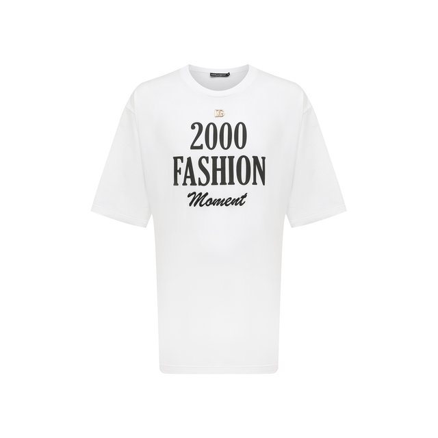 Хлопковая футболка Dolce &amp; Gabbana белого цвета