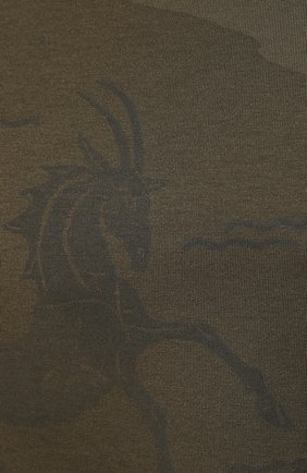 Мужская хлопковая футболка BRIONI хаки цвета, арт. UJCH0L/P1644 | Фото 5 (Рукава: Короткие; Длина (для топов): Стандартные; Принт: С принтом; Материал внешний: Хлопок; Стили: Кэжуэл)