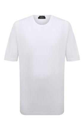 Мужская хлопковая футболка SVEVO белого цвета, арт. 46321SE22L/MP46 | Фото 1 (Материал внешний: Хлопок; Длина (для топов): Удлиненные; Рукава: Короткие; Принт: Без принта; Стили: Кэжуэл; Big sizes: Big Sizes)