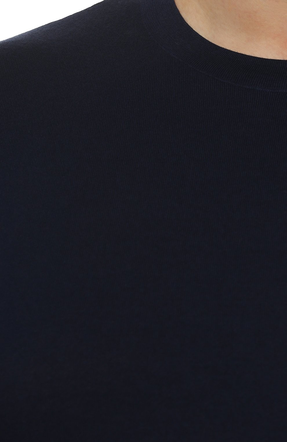 Мужская хлопковая футболка SVEVO темно-синего цвета, арт. 46321SE22L/MP46 | Фото 5 (Big sizes: Big Sizes; Принт: Без принта; Рукава: Короткие; Длина (для топов): Удлиненные; Материал внешний: Хлопок; Стили: Кэжуэл)
