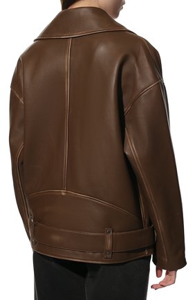 Женская кожаная куртка BATS коричневого цвета, арт. SS22/0_010 | Фото 4 (Кросс-КТ: Куртка; Рукава: Длинные; Стили: Гранж; Материал внешний: Натуральная кожа; Женское Кросс-КТ: Замша и кожа; Длина (верхняя одежда): Короткие)