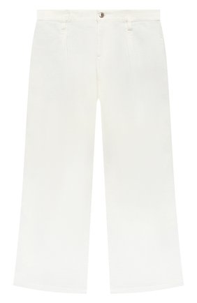 Детские джинсы BRUNELLO CUCINELLI белого цвета, арт. B0H43P459C | Фото 1 (Материал внешний: Хлопок; Детали: Однотонный; Кросс-КТ: джинсы; Ростовка одежда: 12 лет | 152 см)
