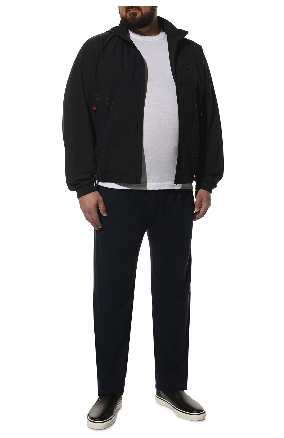Мужские хлопковые брюки SVEVO темно-синего цвета, арт. 46355SE22L/MP46 | Фото 2 (Big sizes: Big Sizes; Длина (брюки, джинсы): Стандартные; Случай: Повседневный; Материал внешний: Хлопок; Стили: Спорт-шик)