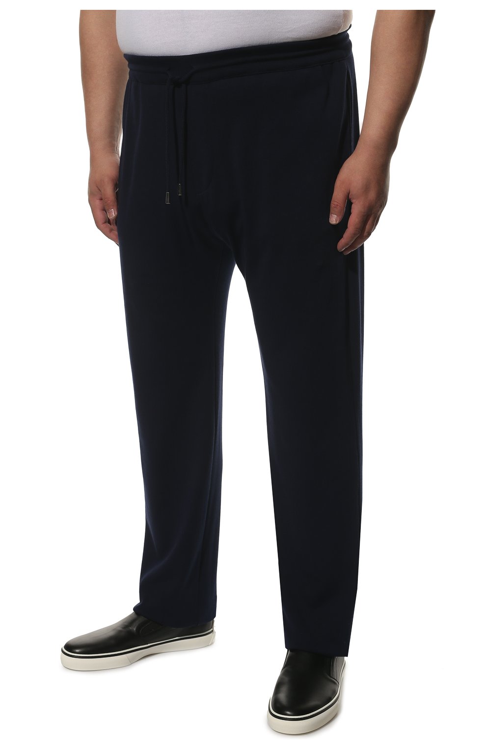 Мужские хлопковые брюки SVEVO темно-синего цвета, арт. 46355SE22L/MP46 | Фото 3 (Big sizes: Big Sizes; Длина (брюки, джинсы): Стандартные; Случай: Повседневный; Материал внешний: Хлопок; Стили: Спорт-шик)