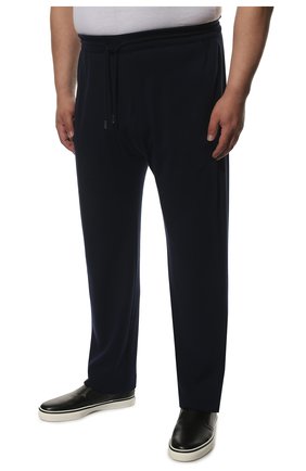 Мужские хлопковые брюки SVEVO темно-синего цвета, арт. 46355SE22L/MP46 | Фото 3 (Big sizes: Big Sizes; Длина (брюки, джинсы): Стандартные; Случай: Повседневный; Материал внешний: Хлопок; Стили: Спорт-шик)