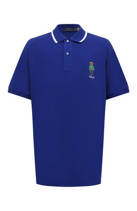 Мужское хлопковое поло POLO RALPH LAUREN темно-синего цвета по цене 18750 руб., арт. 711867573/PRL BS | Фото 1 Мужское хлопковое поло POLO RALPH LAUREN темно-синего цвета, арт. 711867573/PRL BS | Фото 1 (Материал внешний: Хлопок; Длина (для топов): Удлиненные; Рукава: Короткие; Застежка: Пуговицы; Стили: Кэжуэл; Big sizes: Big Sizes)