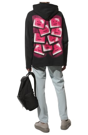 Мужской хлопковое худи ACNE STUDIOS черного цвета по цене 42550 руб., арт. CI0087/M | Фото 2 Мужской хлопковое худи ACNE STUDIOS черного цвета, арт. CI0087/M | Фото 2 (Материал внешний: Хлопок; Длина (для топов): Удлиненные; Рукава: Длинные; Принт: С принтом; Мужское Кросс-КТ: Худи-одежда; Стили: Спорт-шик, Гранж)
