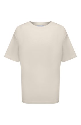 Мужская футболка из хлопка и льна MARCO PESCAROLO кремвого цвета, арт. JAMES/45Y07/60-68 | Фото 1 (Материал внешний: Хлопок; Рукава: Короткие; Принт: Без принта; Стили: Кэжуэл; Big sizes: Big Sizes; Длина (для топов): Стандартные)