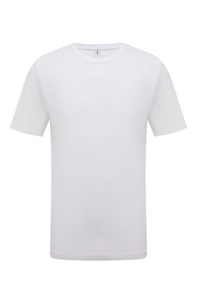Мужская хлопковая футболка TRANSIT белого цвета, арт. CFUTRQ5400 | Фото 1 (Рукава: Короткие; Материал внешний: Хлопок; Длина (для топов): Стандартные; Принт: Без принта; Стили: Кэжуэл)