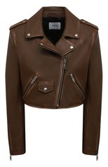 Женская кожаная куртка BATS коричневого цвета, арт. SS22_003SJ | Фото 1 (Кросс-КТ: Куртка; Рукава: Длинные; Стили: Гламурный; Материал внешний: Натуральная кожа; Женское Кросс-КТ: Замша и кожа; Длина (верхняя одежда): Короткие)