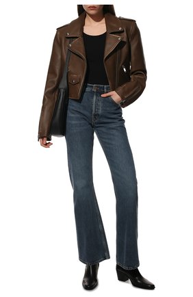 Женская кожаная куртка BATS коричневого цвета, арт. SS22_003SJ | Фото 2 (Материал внешний: Натуральная кожа; Длина (верхняя одежда): Короткие; Рукава: Длинные; Стили: Гламурный; Женское Кросс-КТ: Замша и кожа; Кросс-КТ: Куртка)