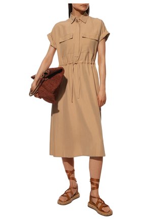 Женские кожаные сандалии GIANVITO ROSSI коричневого цвета, арт. G32166.05G0M.VGHSISU | Фото 2 (Материал внутренний: Натуральная кожа; Материал внешний: Кожа; Подошва: Платформа)