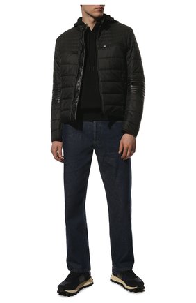 Мужская утепленная куртка BOSS черного цвета, арт. 50463967 | Фото 2 (Кросс-КТ: Куртка; Рукава: Длинные; Материал внешний: Синтетический материал; Мужское Кросс-КТ: утепленные куртки; Материал подклада: Синтетический материал; Длина (верхняя одежда): Короткие; Стили: Кэжуэл)