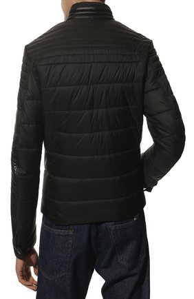 Мужская утепленная куртка BOSS черного цвета, арт. 50463967 | Фото 4 (Кросс-КТ: Куртка; Рукава: Длинные; Материал внешний: Синтетический материал; Мужское Кросс-КТ: утепленные куртки; Материал подклада: Синтетический материал; Длина (верхняя одежда): Короткие; Стили: Кэжуэл)