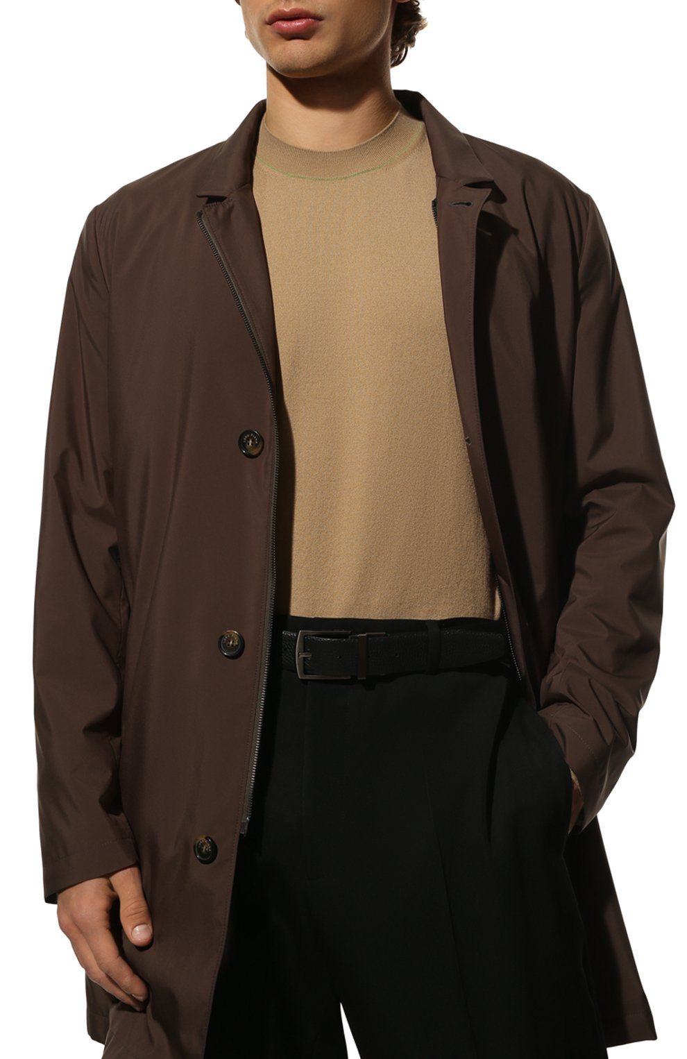 Мужской кожаный ремень со сменной пряжкой GIORGIO ARMANI черного цвета, арт. Y2S451/YSR4J | Фото 3 (Случай: Повседневный, Формальный; Материал: Натуральная кожа)
