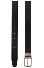 Мужской кожаный ремень со сменной пряжкой GIORGIO ARMANI черного цвета, арт. Y2S451/YSR4J | Фото 4 (Случай: Повседневный, Формальный; Материал: Натуральная кожа)