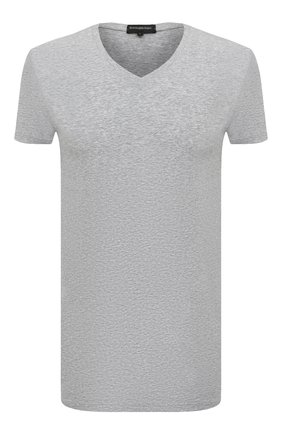 Мужская хлопковая футболка ERMENEGILDO ZEGNA серого цвета, арт. N2M800050 | Фото 1 (Длина (для топов): Стандартные; Материал внешний: Хлопок; Рукава: Короткие; Кросс-КТ: домашняя одежда)