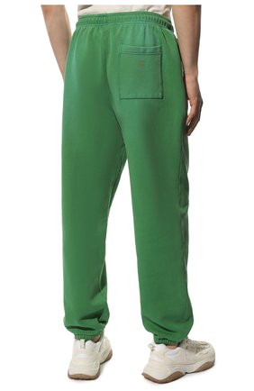 Мужские хлопковые джоггеры ACNE STUDIOS зеленого цвета, арт. CK0040/M | Фото 4 (Длина (брюки, джинсы): Стандартные; Материал внешний: Хлопок; Стили: Спорт-шик; Силуэт М (брюки): Джоггеры)