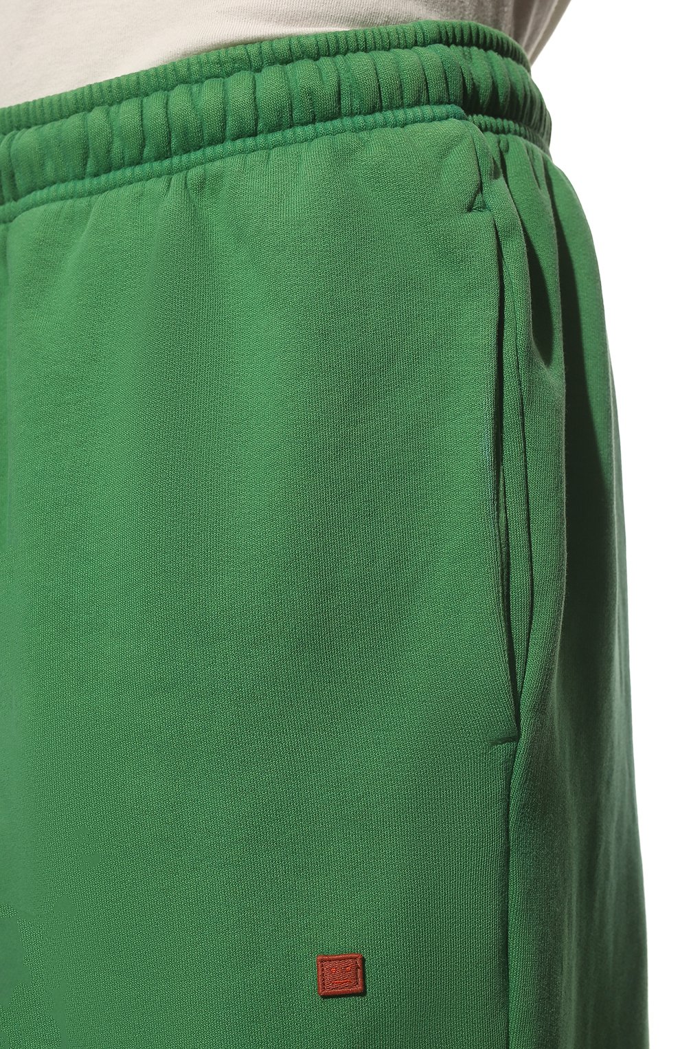 Мужские хлопковые джоггеры ACNE STUDIOS зеленого цвета, арт. CK0040/M | Фото 5 (Длина (брюки, джинсы): Стандартные; Материал внешний: Хлопок; Стили: Спорт-шик; Силуэт М (брюки): Джоггеры)