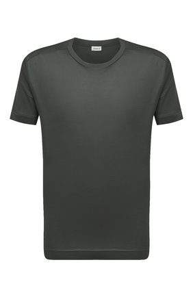 Мужская футболка ZIMMERLI зеленого цвета, арт. 188-96046 | Фото 1 (Рукава: Короткие; Материал внешний: Лиоцелл, Растительное волокно; Длина (для топов): Стандартные; Кросс-КТ: домашняя одежда)