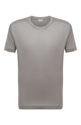 Мужская футболка ZIMMERLI светло-серого цвета, арт. 188-96046 | Фото 1 (Материал внешний: Лиоцелл, Растительное волокно; Длина (для топов): Стандартные; Рукава: Короткие; Кросс-КТ: домашняя одежда)