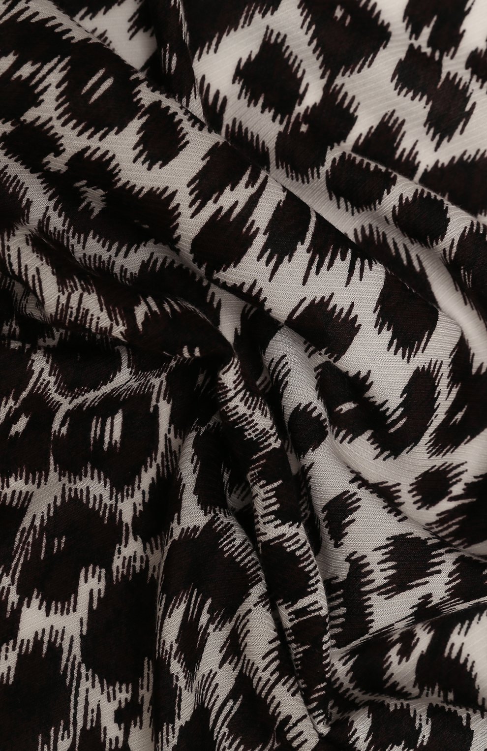Женский шарф BOSS леопардового цвета, арт. 50469215 | Фото 5 (Материал: Текстиль, Хлопок)