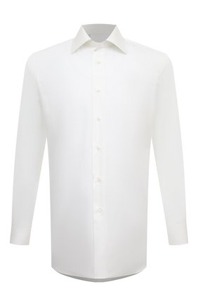 Мужская хлопковая сорочка BRIONI белого цвета по цене 83300 руб., арт. RCA20M/P106I | Фото 1 Мужская хлопковая сорочка BRIONI белого цвета, арт. RCA20M/P106I | Фото 1 (Длина (для топов): Стандартные; Рукава: Длинные; Материал внешний: Хлопок; Рубашки М: Regular Fit; Случай: Формальный; Воротник: Акула; Манжеты: На пуговицах; Принт: Однотонные, Полоска; Стили: Классический)