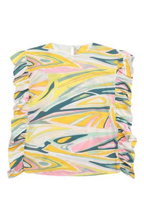 Детская хлопковая туника EMILIO PUCCI разноцветного цвета по цене 43200 руб., арт. 9Q1152 | Фото 1 Детская хлопковая туника EMILIO PUCCI разноцветного цвета, арт. 9Q1152 | Фото 1 (Рукава: Короткие; Материал внешний: Хлопок; Ростовка одежда: 10 - 11 лет | 140 - 146см, 12 лет | 152 см, 13 - 15 лет | 158 см, 4 года | 104 см, 6 лет | 116 см, 8 лет | 128 см)