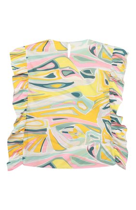 Детская хлопковая туника EMILIO PUCCI разноцветного цвета по цене 43200 руб., арт. 9Q1152 | Фото 2 Детская хлопковая туника EMILIO PUCCI разноцветного цвета, арт. 9Q1152 | Фото 2 (Рукава: Короткие; Материал внешний: Хлопок; Ростовка одежда: 10 - 11 лет | 140 - 146см, 12 лет | 152 см, 13 - 15 лет | 158 см, 4 года | 104 см, 6 лет | 116 см, 8 лет | 128 см)
