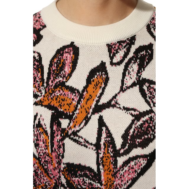 Пуловер из хлопка и шелка BOSS 50467205, цвет разноцветный, размер 48 - фото 5
