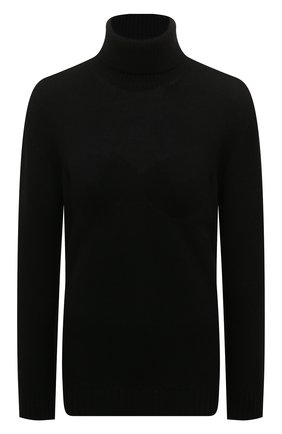 Женский кашемировый свитер PRADA черного цвета, арт. P26441-100I-F0002-221 | Фото 1 (Женское Кросс-КТ: Свитер-одежда; Стили: Кэжуэл)