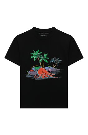 Детская хлопковая футболка STELLA MCCARTNEY черного цвета по цене 6710 руб., арт. 8Q8MT1 | Фото 1 Детская хлопковая футболка STELLA MCCARTNEY черного цвета, арт. 8Q8MT1 | Фото 1 (Рукава: Короткие; Материал внешний: Хлопок; Мальчики Кросс-КТ: Футболка-одежда; Ростовка одежда: 9 лет | 134 см, 12 лет | 152 см, 13 - 15 лет | 158 см, 2 года | 92 см, 3 года | 98 см, 4 года | 104 см, 5 лет | 110 см, 7 лет | 122 см)