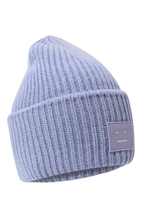 Женская шерстяная шапка ACNE STUDIOS голубого цвета, арт. C40135/W | Фото 1 (Материал: Текстиль, Шерсть)