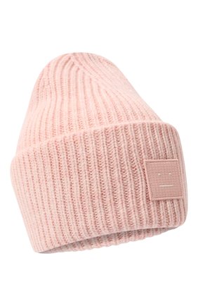 Женская шерстяная шапка ACNE STUDIOS розового цвета, арт. C40135/W | Фото 1 (Материал: Текстиль, Шерсть)