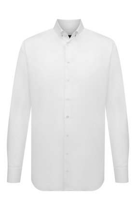 Мужская хлопковая сорочка GIORGIO ARMANI белого цвета по цене 44450 руб., арт. 8WGCCZMH/TZ069 | Фото 1 Мужская хлопковая сорочка GIORGIO ARMANI белого цвета, арт. 8WGCCZMH/TZ069 | Фото 1 (Длина (для топов): Стандартные; Материал внешний: Хлопок; Рукава: Длинные; Случай: Формальный; Манжеты: На пуговицах; Воротник: Кент; Рубашки М: Regular Fit; Принт: Однотонные; Стили: Классический)