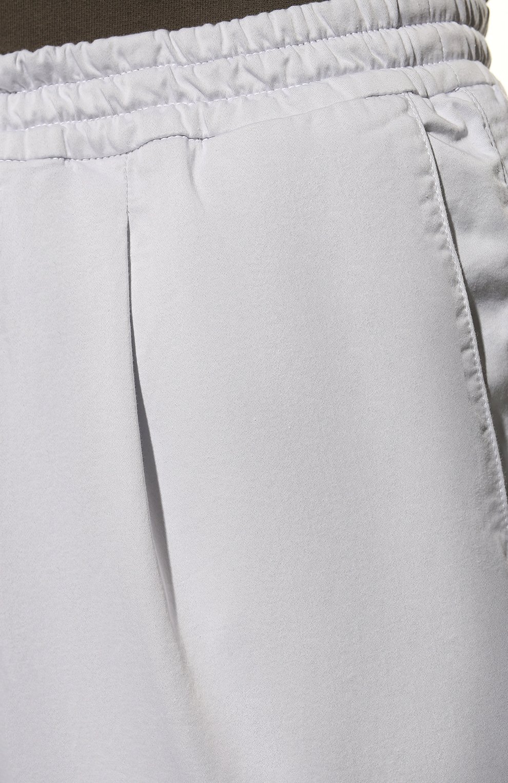 Мужские брюки FEDELI светло-серого цвета, арт. 5UED0402 | Фото 5 (Длина (брюки, джинсы): Стандартные; Случай: Повседневный; Материал внешний: Хлопок; Стили: Кэжуэл)