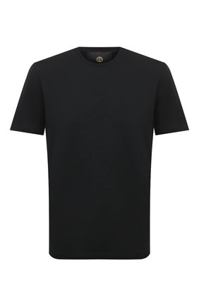 Мужская хлопковая футболка LIMITATO темно-синего цвета, арт. C0NNERY/T-SHIRT | Фото 1 (Рукава: Короткие; Материал внешний: Хлопок; Длина (для топов): Стандартные)