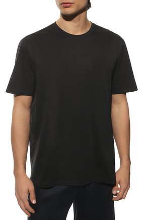 Мужская хлопковая футболка LIMITATO темно-синего цвета, арт. C0NNERY/T-SHIRT | Фото 3 (Рукава: Короткие; Длина (для топов): Стандартные; Материал внешний: Хлопок; Стили: Кэжуэл)