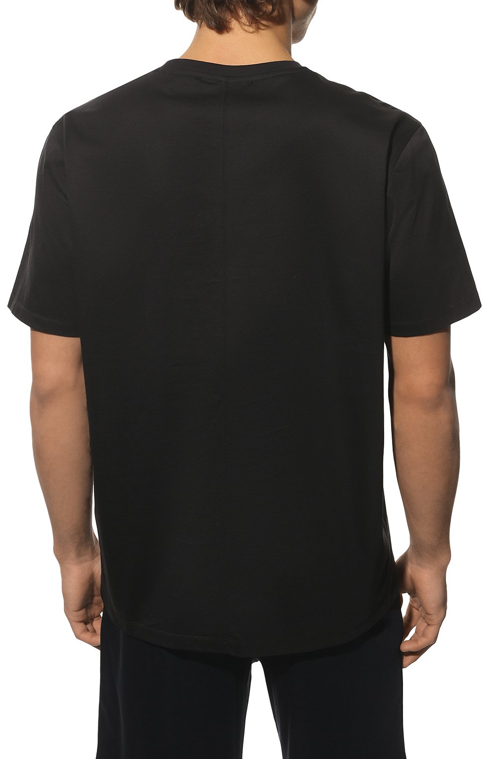 Мужская хлопковая футболка LIMITATO темно-синего цвета, арт. C0NNERY/T-SHIRT | Фото 4 (Рукава: Короткие; Длина (для топов): Стандартные; Материал внешний: Хлопок; Стили: Кэжуэл)