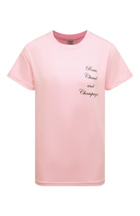 Женская хлопковая футболка SEVEN LAB светло-розового цвета, арт. T RCC-019 pink | Фото 1 (Длина (для топов): Стандартные; Материал внешний: Хлопок; Рукава: Короткие; Стили: Спорт-шик; Принт: С принтом; Женское Кросс-КТ: Футболка-одежда)