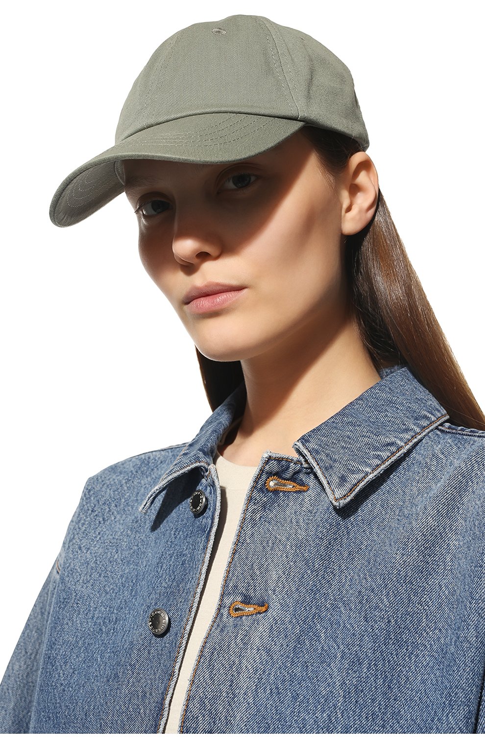 Женская хлопковая бейсболка ACNE STUDIOS светло-зеленого цвета по цене 69400 тенге, арт. C40224/W | Фото 2 Женская хлопковая бейсболка ACNE STUDIOS светло-зеленого цвета, арт. C40224/W | Фото 2 (Материал: Текстиль, Хлопок)
