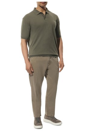Мужские хлопковые брюки HUGO бежевого цвета, арт. 50468324 | Фото 2 (Материал внешний: Хлопок; Длина (брюки, джинсы): Стандартные; Случай: Повседневный; Стили: Кэжуэл)