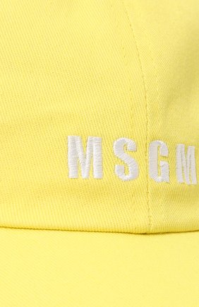 Детская хлопковая бейсболка MSGM KIDS желтого цвета по цене 5235 руб., арт. MS028798 | Фото 3 Детская хлопковая бейсболка MSGM KIDS желтого цвета, арт. MS028798 | Фото 3 (Материал: Текстиль, Хлопок)