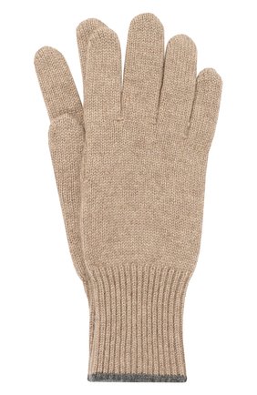 Мужские кашемировые перчатки BRUNELLO CUCINELLI бежевого цвета, арт. M2293118 | Фото 1 (Материал: Кашемир, Текстиль, Шерсть; Кросс-КТ: Трикотаж)