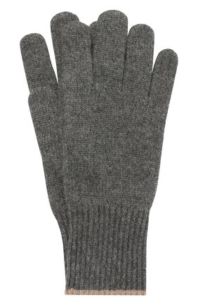 Мужские кашемировые перчатки BRUNELLO CUCINELLI темно-серого цвета, арт. M2293118 | Фото 1 (Материал: Кашемир, Шерсть, Текстиль; Кросс-КТ: Трикотаж)