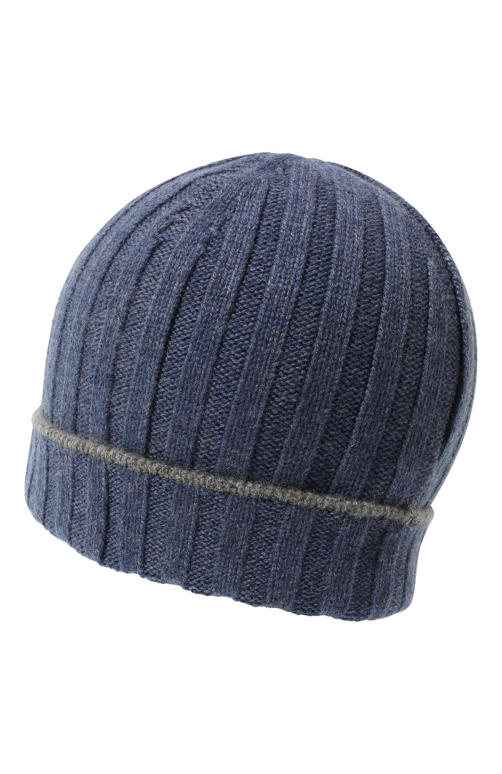Мужская кашемировая шапка BRUNELLO CUCINELLI синего цвета, арт. M2240900 | Фото 2 (Материал: Текстиль, Кашемир, Шерсть; Кросс-КТ: Трикотаж)