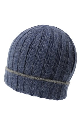 Мужская кашемировая шапка BRUNELLO CUCINELLI синего цвета, арт. M2240900 | Фото 2 (Материал: Текстиль, Кашемир, Шерсть; Кросс-КТ: Трикотаж)