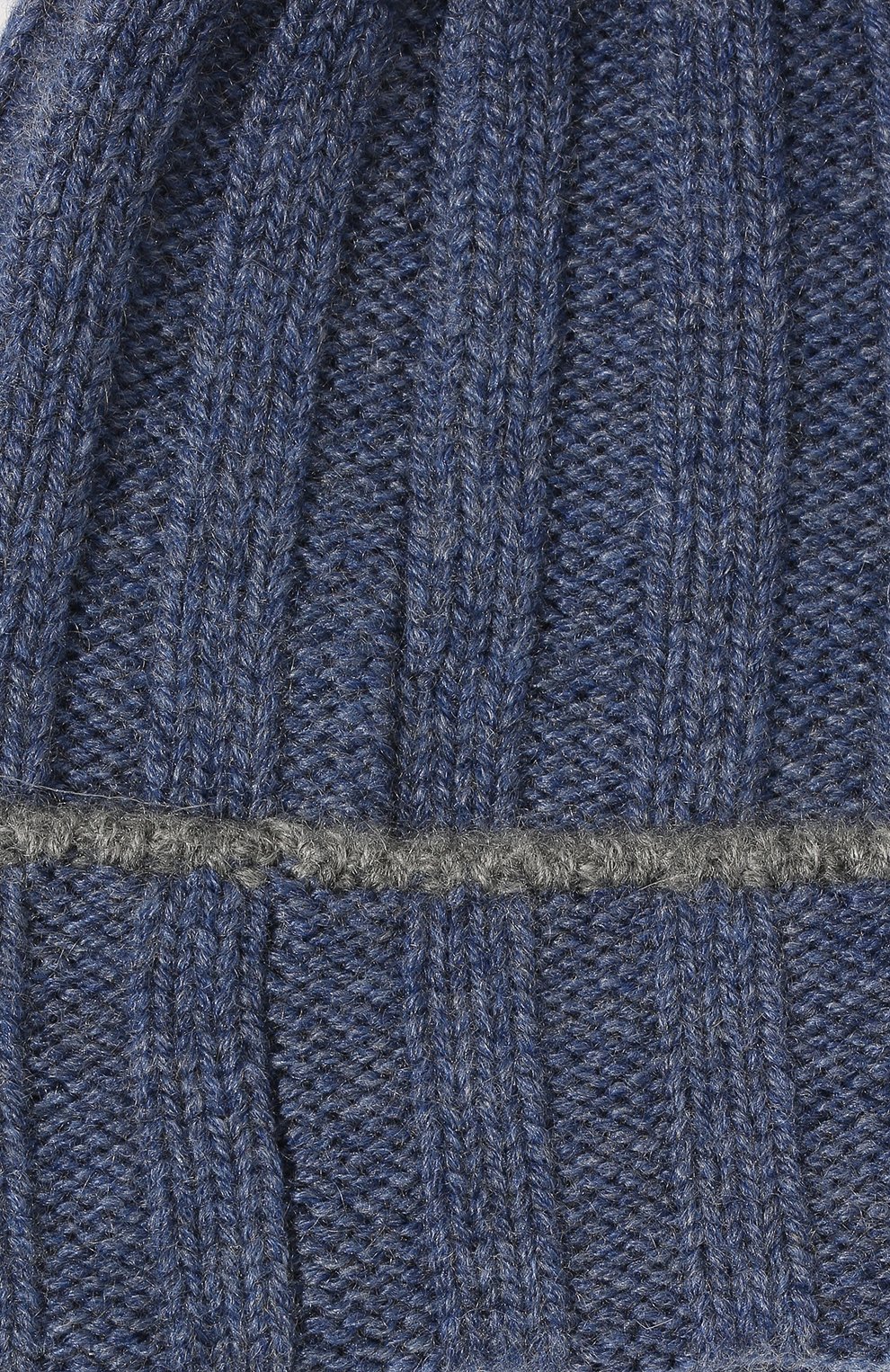 Мужская кашемировая шапка BRUNELLO CUCINELLI синего цвета, арт. M2240900 | Фото 3 (Материал: Текстиль, Кашемир, Шерсть; Кросс-КТ: Трикотаж)