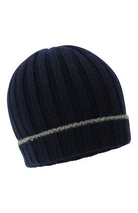 Мужская кашемировая шапка BRUNELLO CUCINELLI темно-синего цвета, арт. M2240900 | Фото 1 (Материал: Текстиль, Шерсть, Кашемир; Кросс-КТ: Трикотаж)
